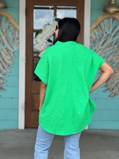 Green Trudy Tunic Top