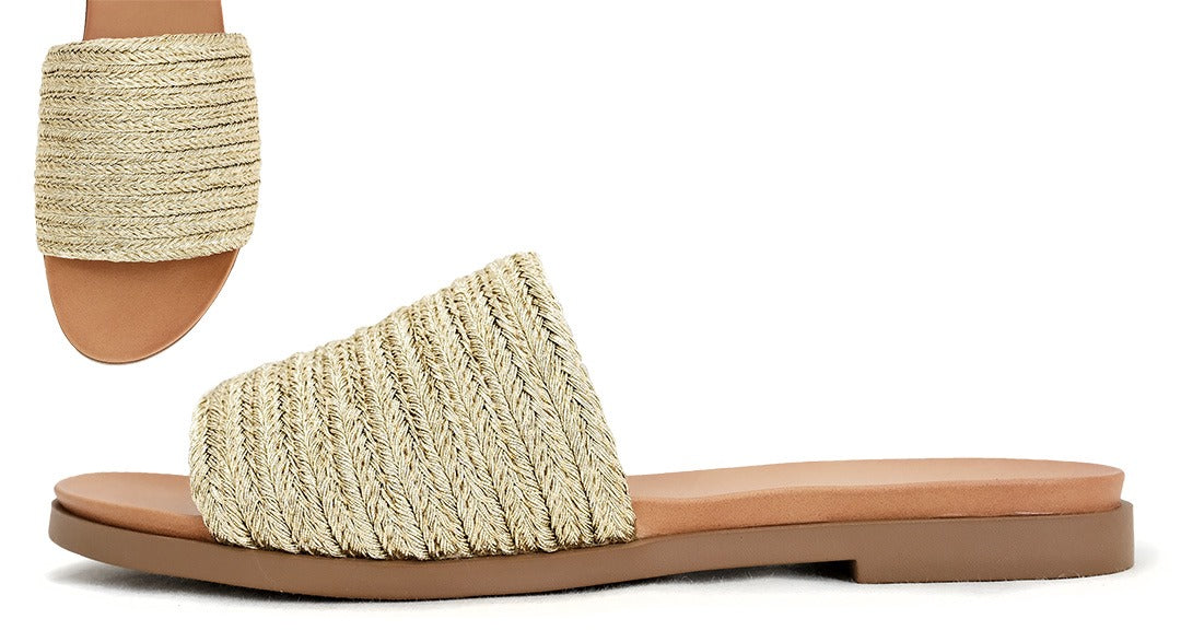 Fate Gold Slide Sandal