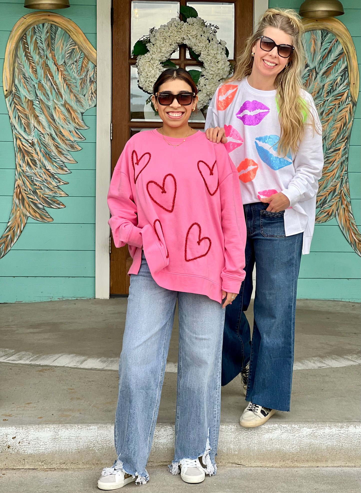 Valentine Sprinkle SweatShirt-BLUSH-One Size