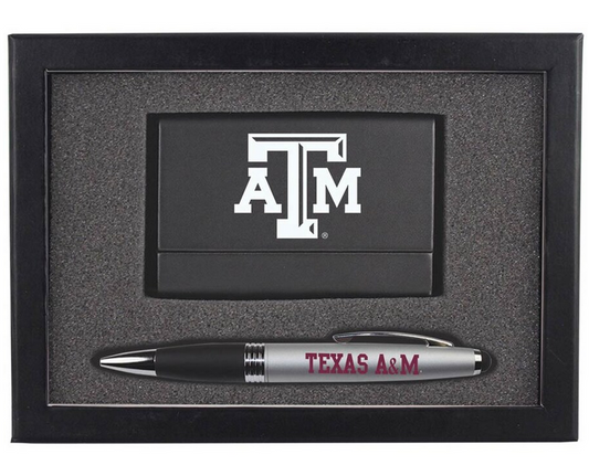 Texas A&M Business Card & Pen Set