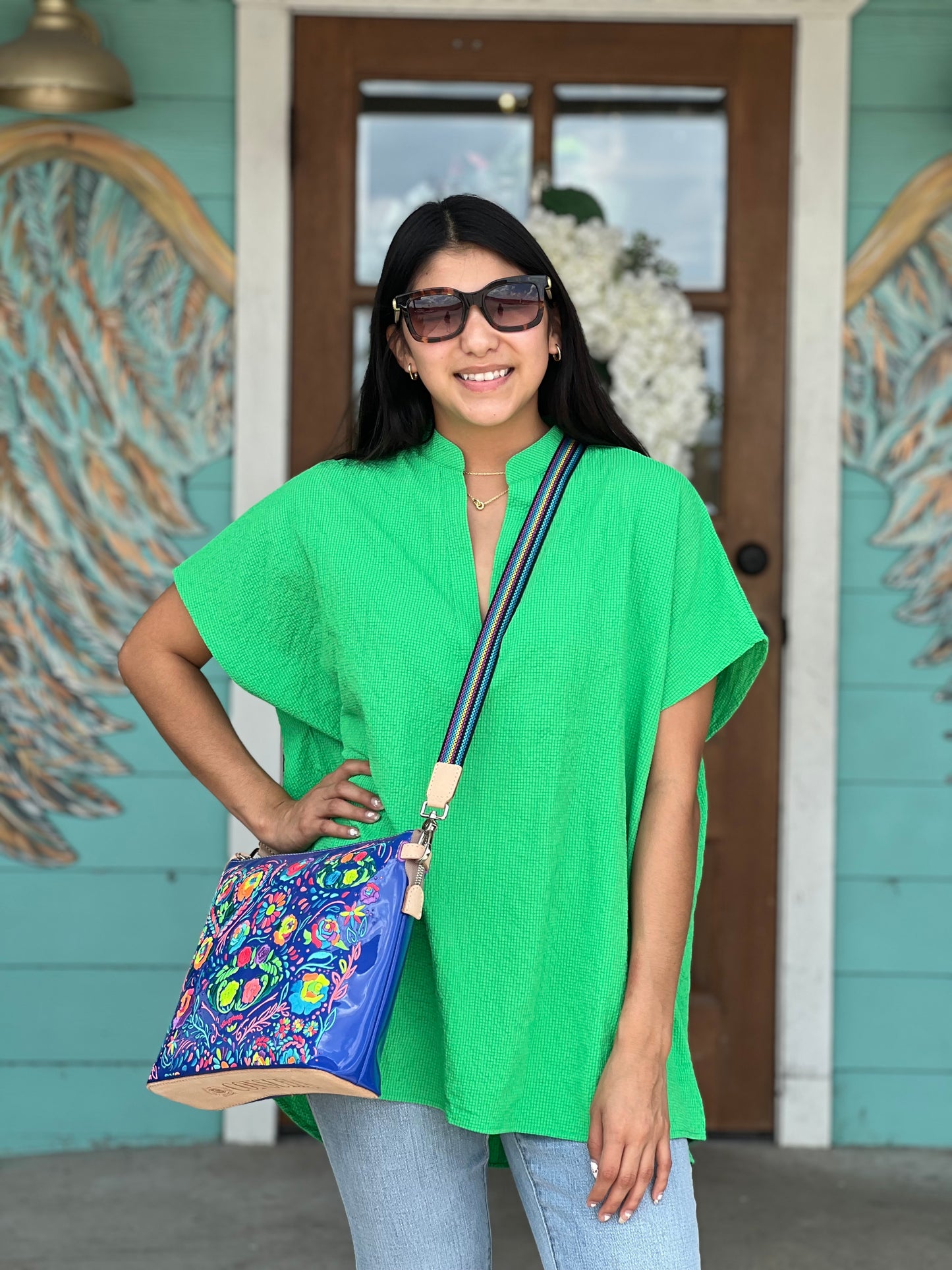 Green Trudy Tunic Top