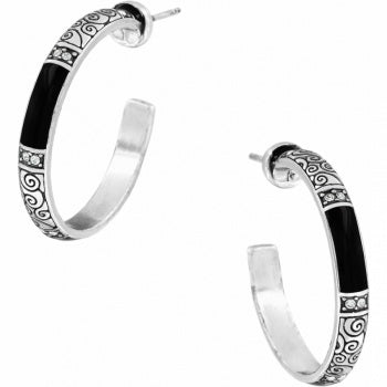 Brighton Silver and Black Wiltern Hoops