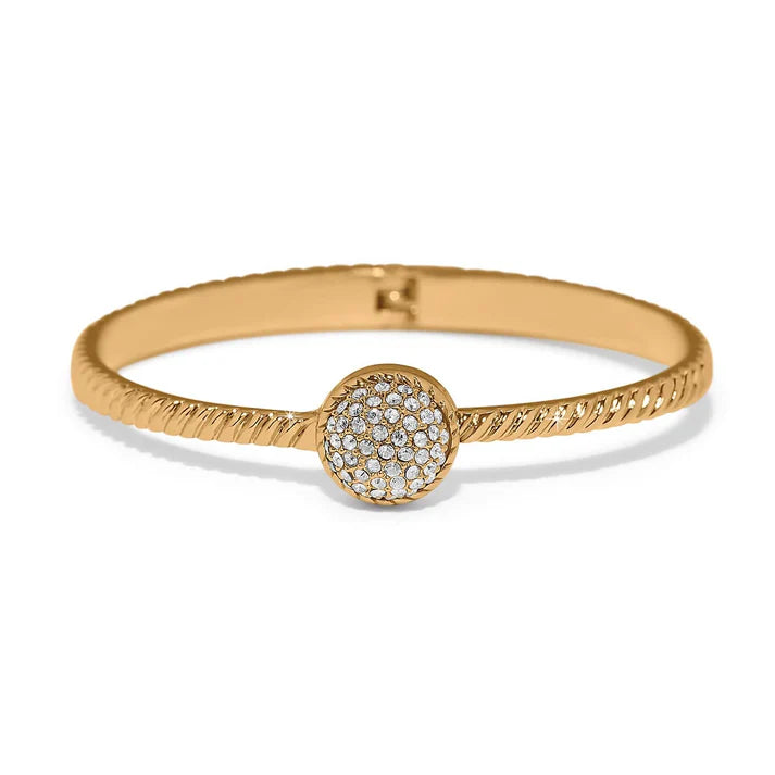Brighton Illumina Celeste Dome Hinged Bangle Gold