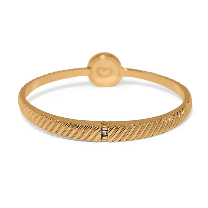 Brighton Illumina Celeste Dome Hinged Bangle Gold