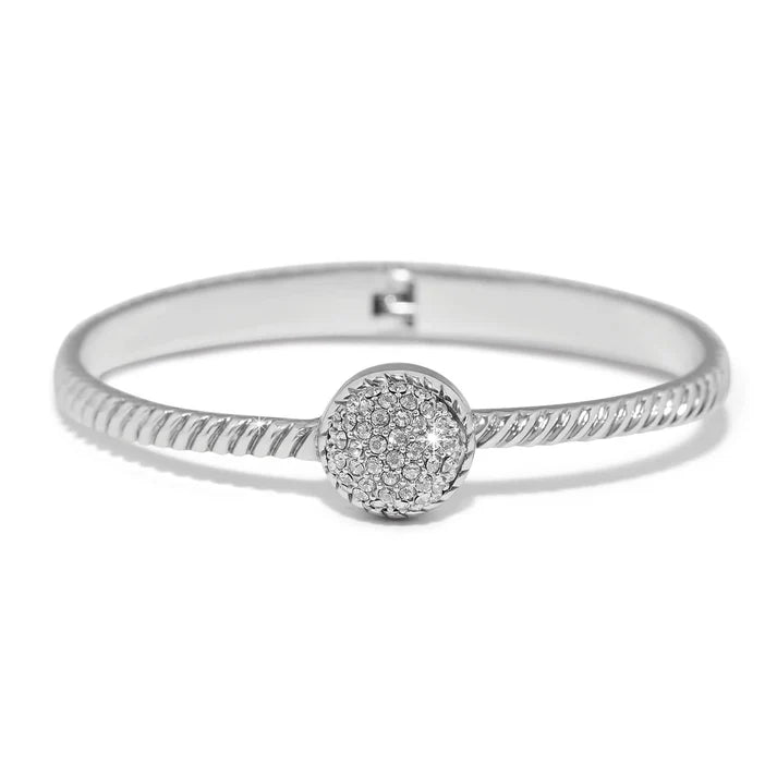 Brighton Illumina Celeste Dome Hinged Bangle Silver