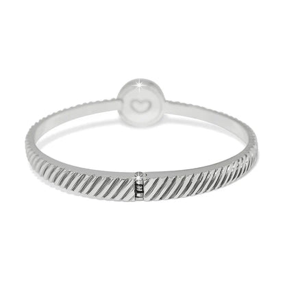 Brighton Illumina Celeste Dome Hinged Bangle Silver