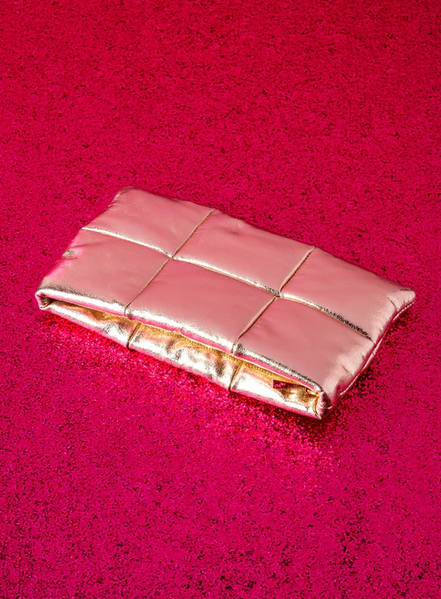 Gold Skylar Zip Pouch