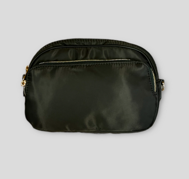 Olive Natalia Sling Double Zipper Bum Bag