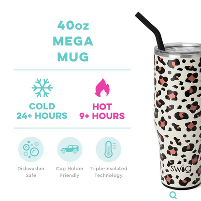 Swig 40oz Mega Mug Luxy Leopard