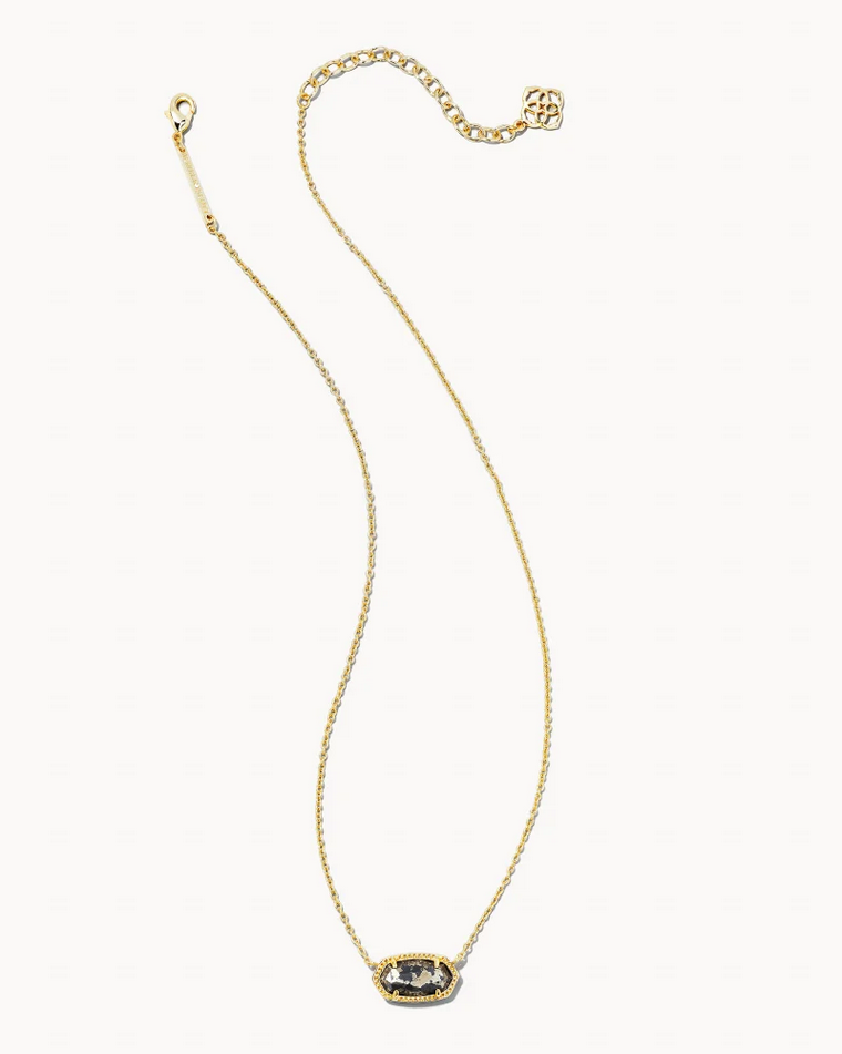 Kendra Scott Elisa Necklace Gold Black Pyrite