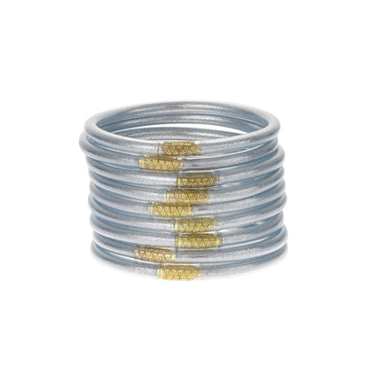 BuDhaGirl Silver All Weather Bangles- Large