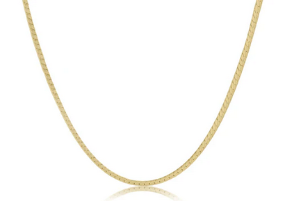 enewton 17" choker herringbone chain- gold