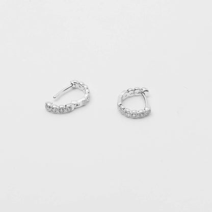 Gorjana Madison Shimmer Huggies Silver