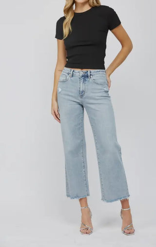 Mica High Rise Ankle Wide Leg Denim