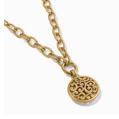 Contempo Medalln Gold Necklace