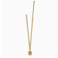 Brighton Contempo Medallion Gold Charm Necklace