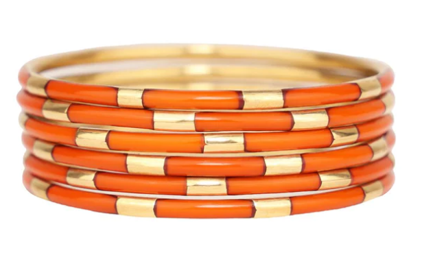 BudhaGirl Burnt Orange Veda Bangles - Set of 6