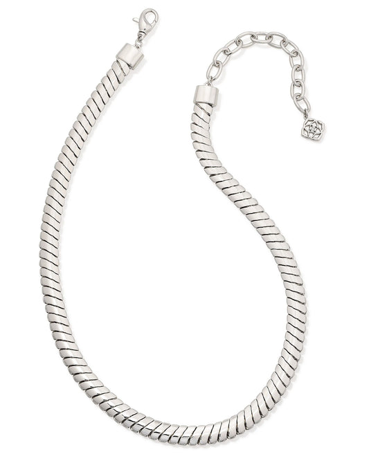 Kendra Scott Lex Chain Necklace Rhodium Metal