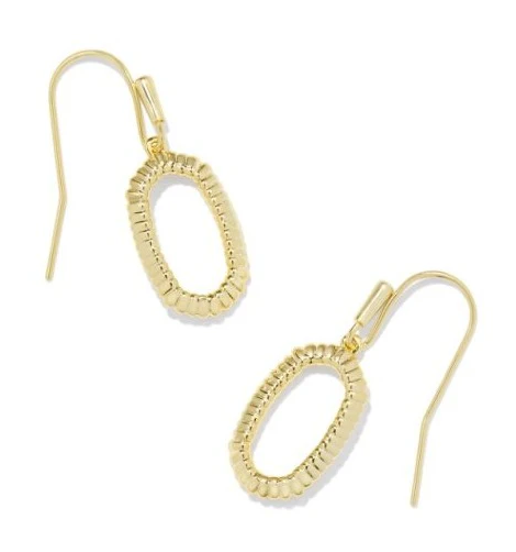 Kendra Scott Lee Ridge Open Frame Earring Gold Metal