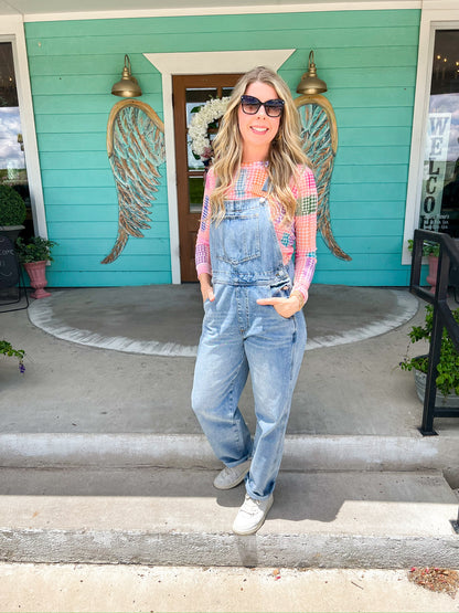 Relaxed Fit Denim Overalls