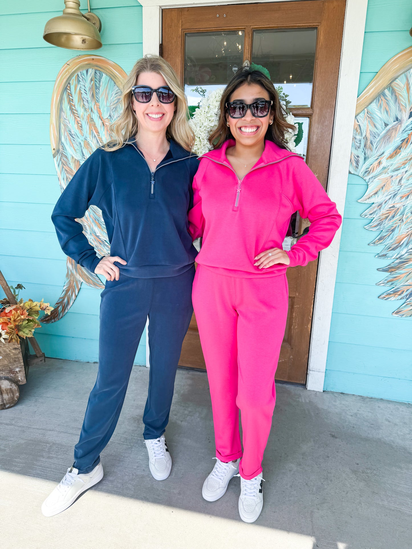 Hot Pink Essential Zip Pullover