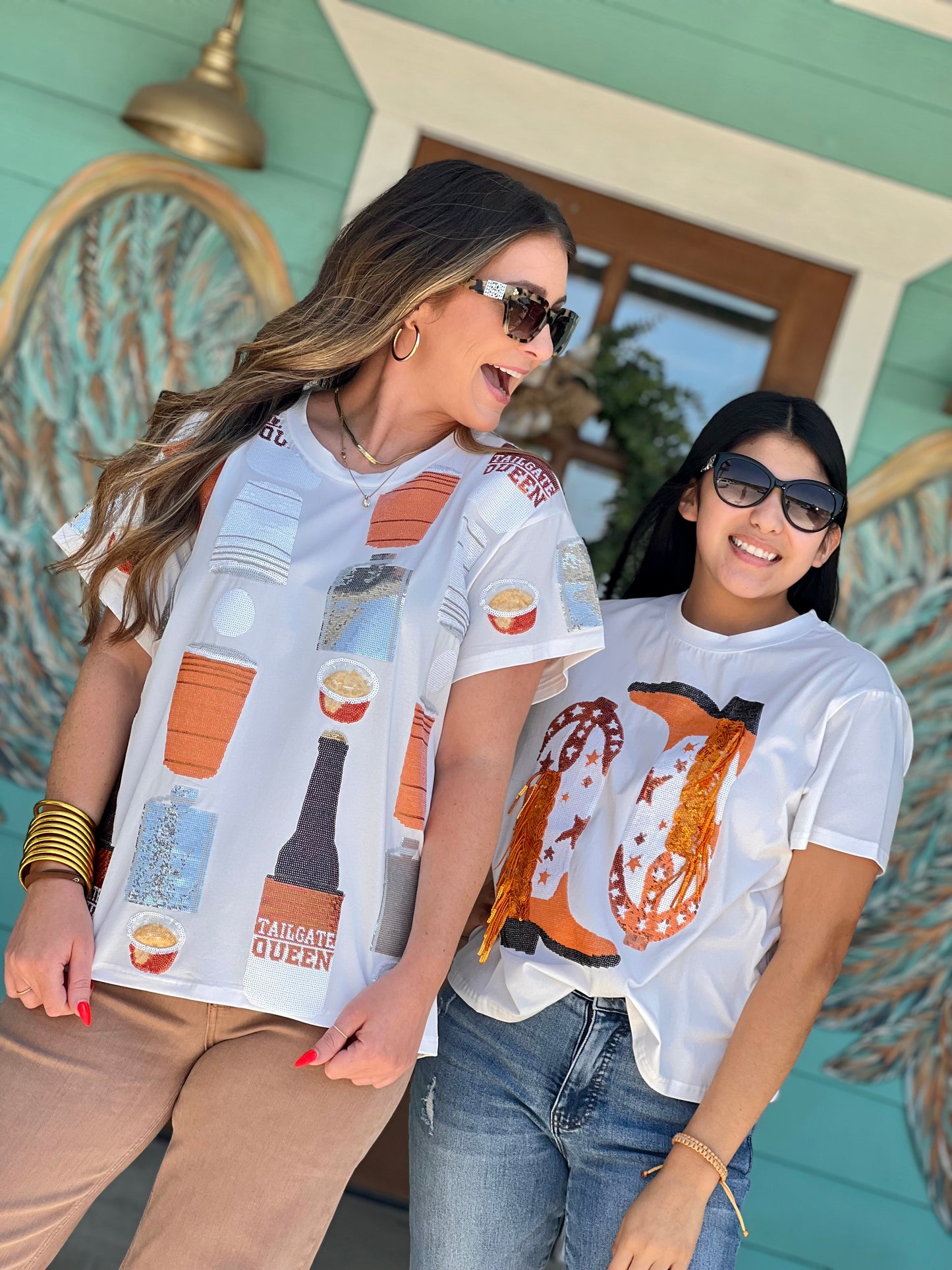 Queen of Sparkles Orange Icon Drink Tee