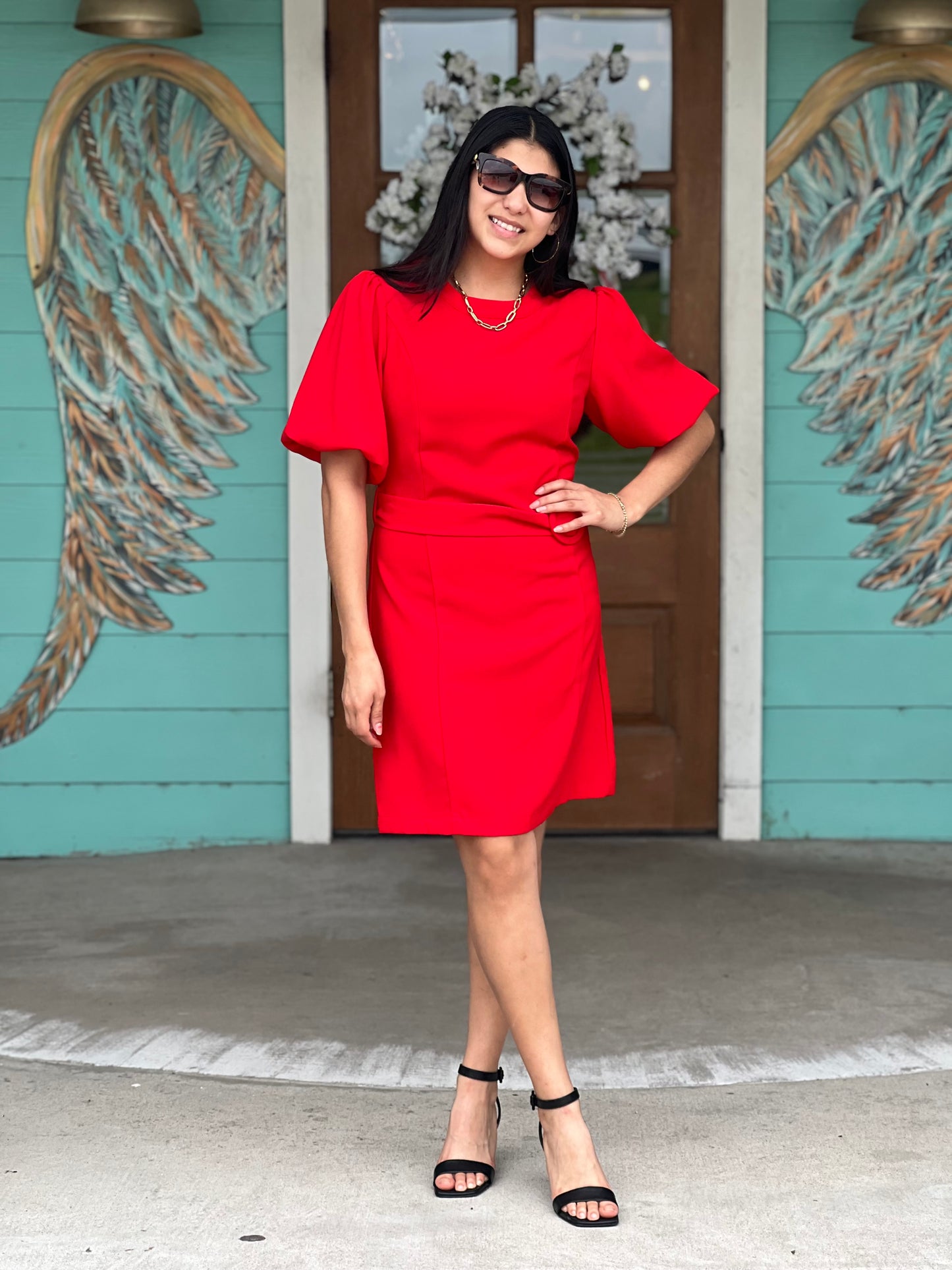 Red Prim Sheath Dress