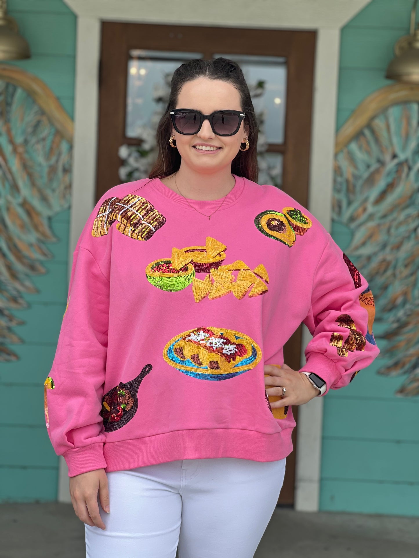 Queen of Sparkles Mexican Food Sweatshirt