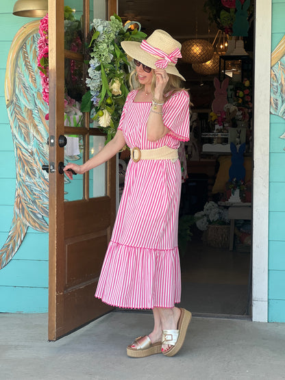 Emery Lined Up Pink Dress
