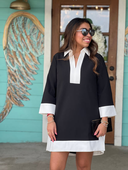 Black & White Colorblock Dress