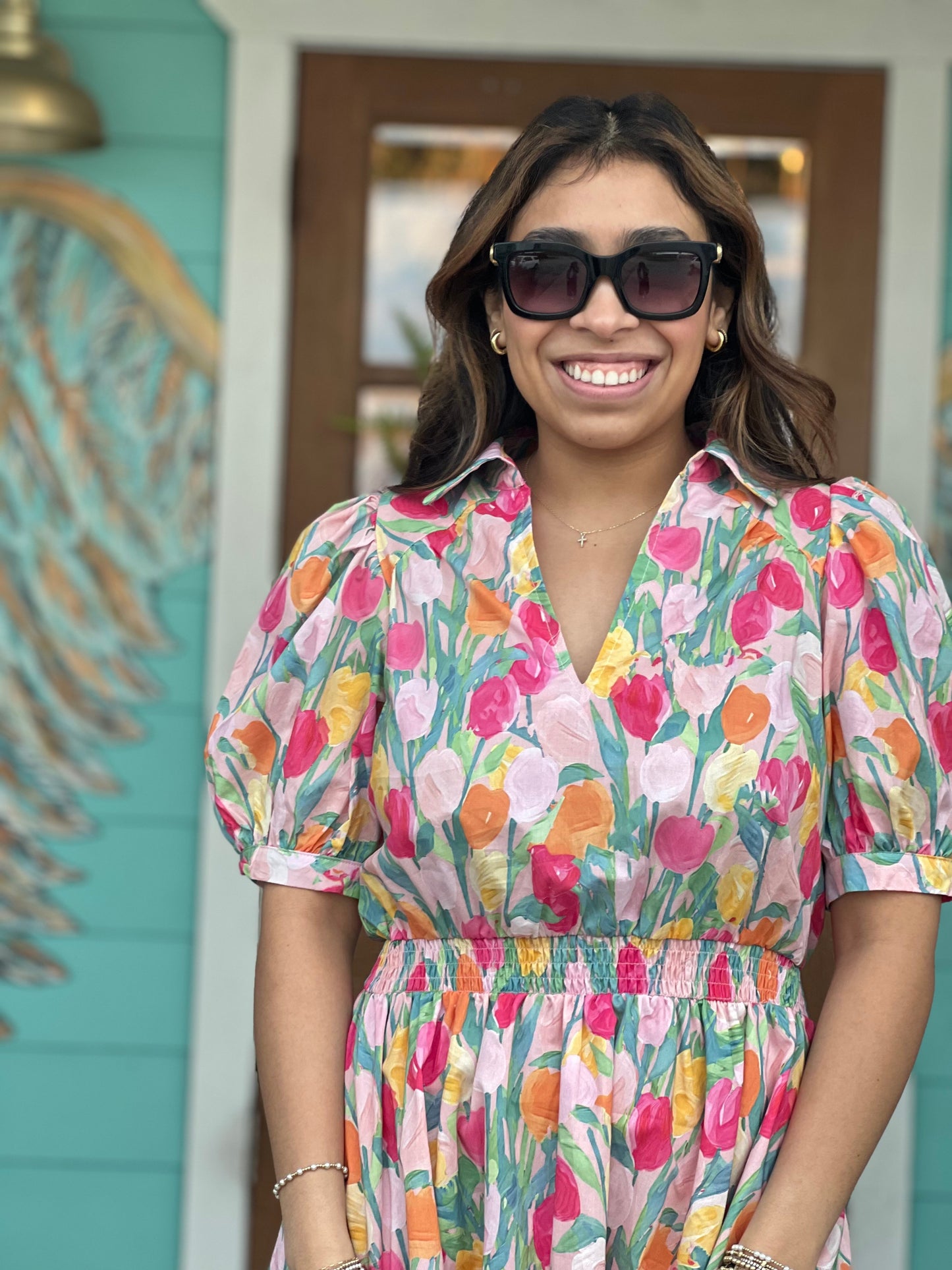 Pink Posie Floral Dress