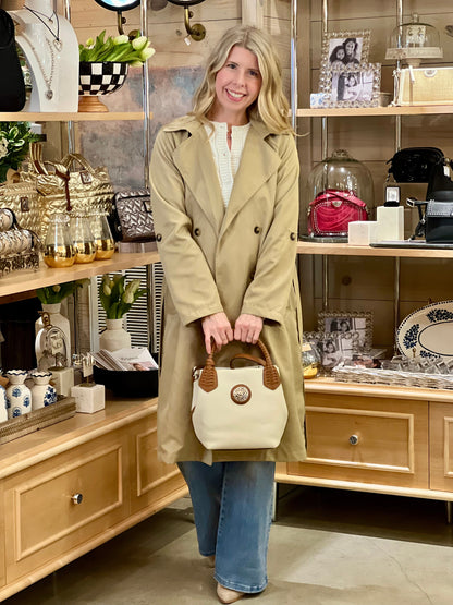 Khaki Double Breasted Trench Coat