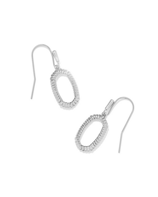 Kendra Scott Lee Ridge Open Frame Earring Rhod Metal