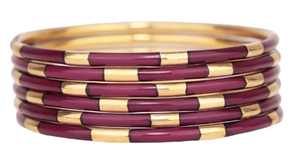 BudhaGirl Maroon Veda Bangles - Set of 6