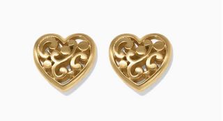 Brighton Contempo Heart Gold Post