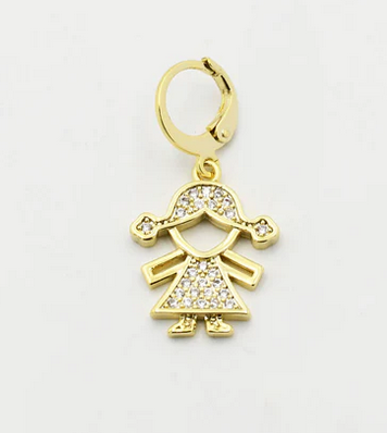 Treasure Jewels Girl Charm Gold