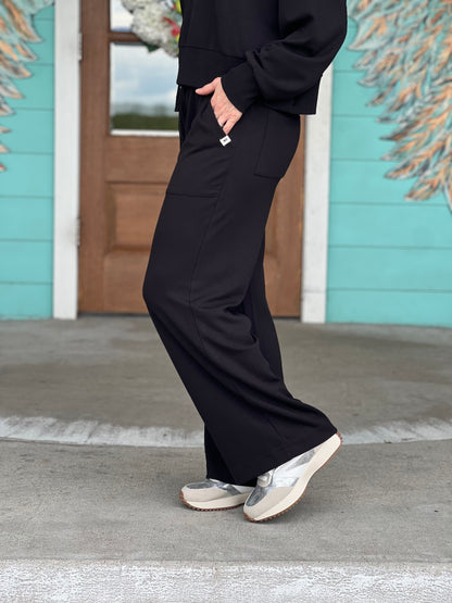 Jet Black Flare Pants