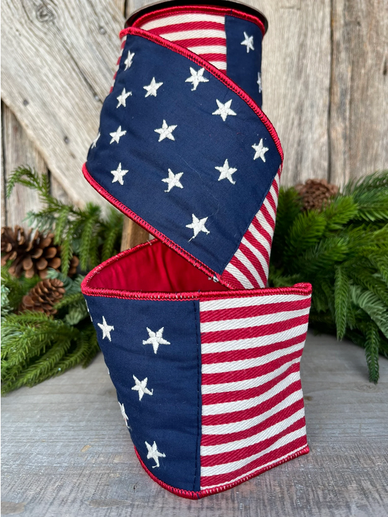 American Flag 4in Ribbon