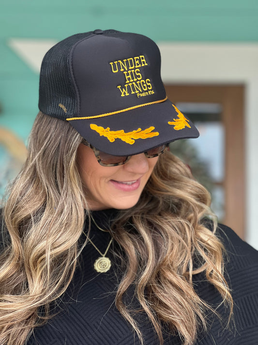 Under His Wings Embroidered Cap