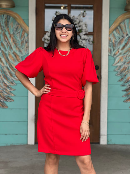 Red Prim Sheath Dress