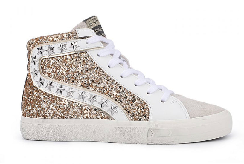 Vintage Havana Mateel Gold Glitter High Top Sneaker