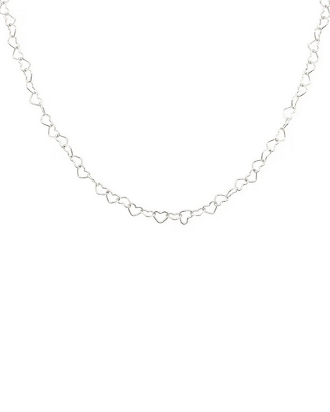 Natalie Wood Adorned Heart Layering Necklace- Silver