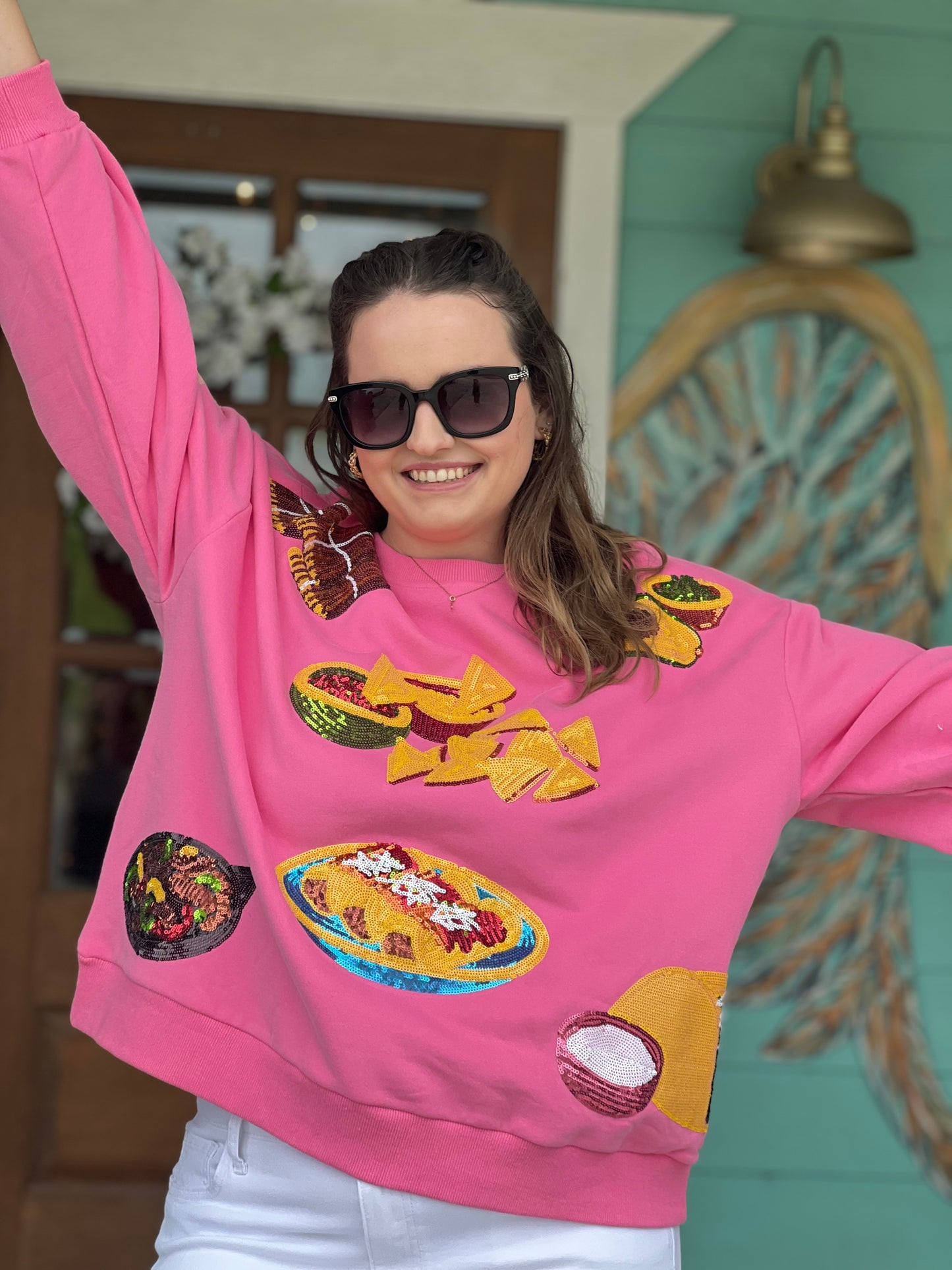 Queen of Sparkles Mexican Food Sweatshirt