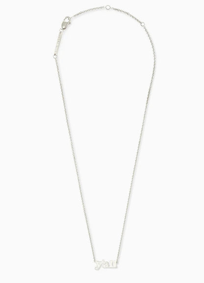 Kendra Scott Y'all Pendant Sterling Silver