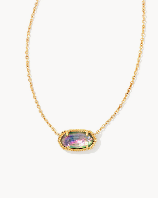 Kendra Scott Elisa Necklace Gold Lilac Abalone