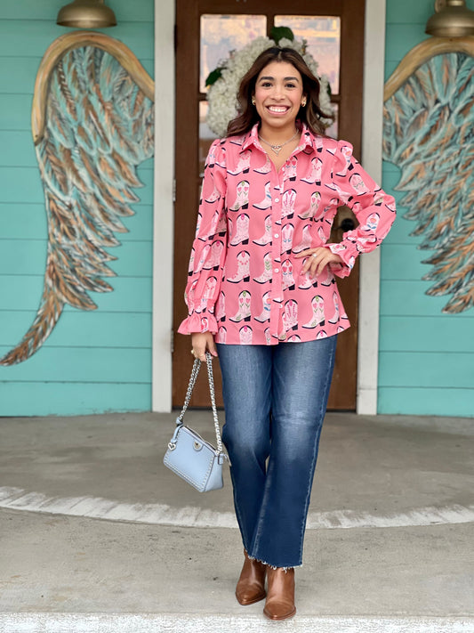 Caroline Boot Button Down Top
