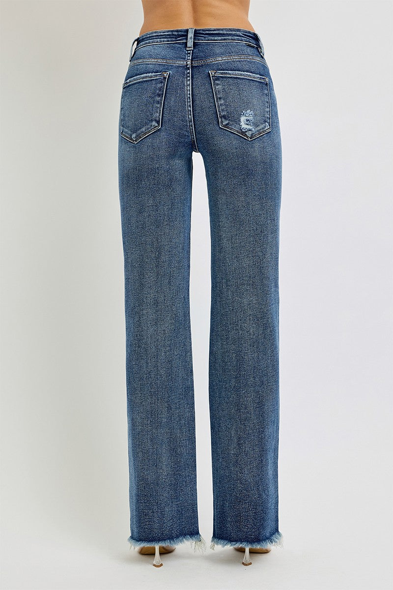 Risen Tummy Control High Straight Leg Denim