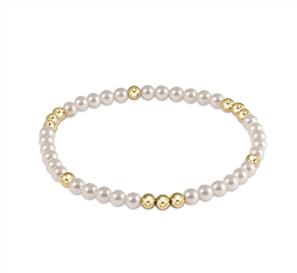 enewton Worthy Pattern 3mm Bead Bracelet - Pearl