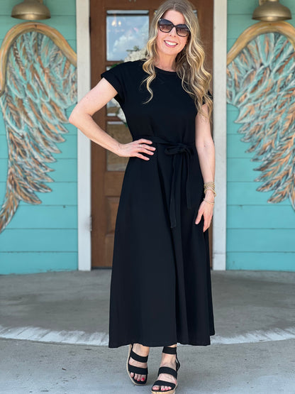 Jackie Midi Dress in Black