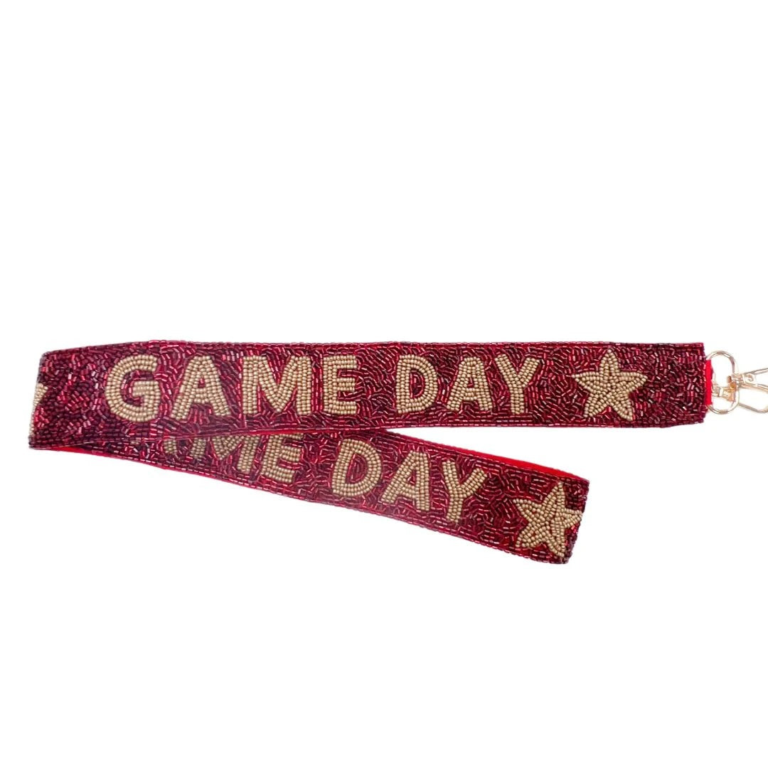 Gameday Maroon Beaded Strap